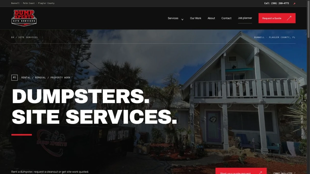 Dump Xperts website experience